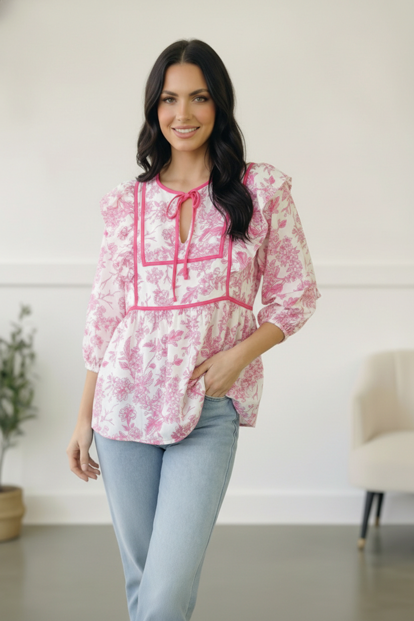 Where is the Garden Party Tie Blouse