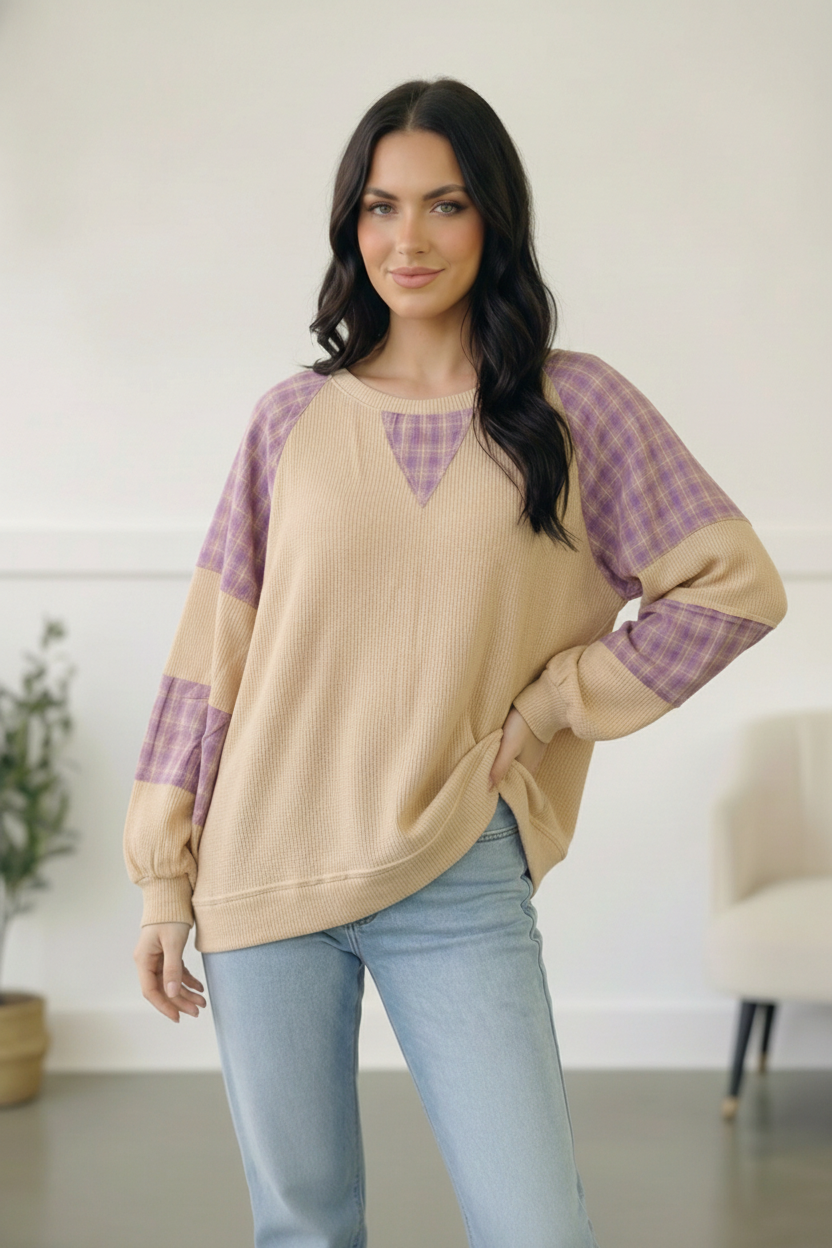 Country Cozy Oatmeal Long Sleeve Thermal
