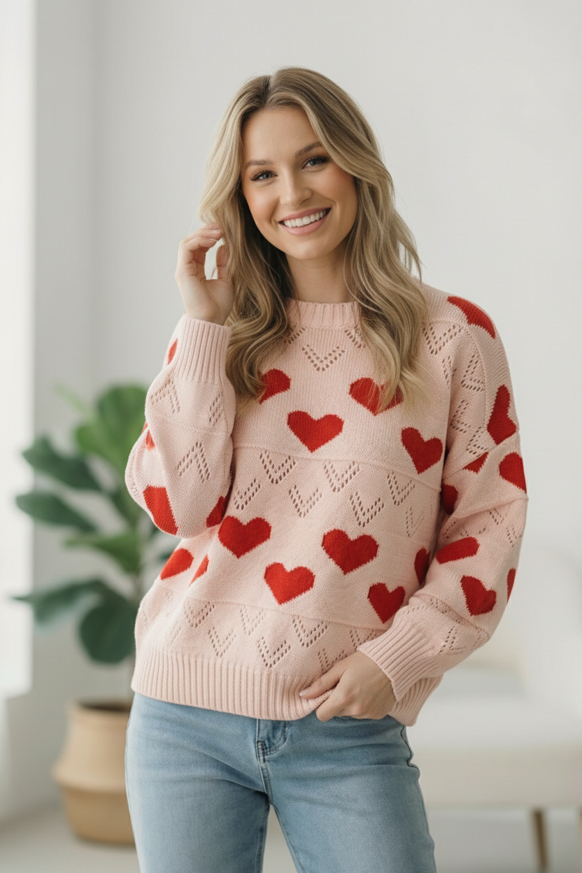 A Love Note Heart Sweater
