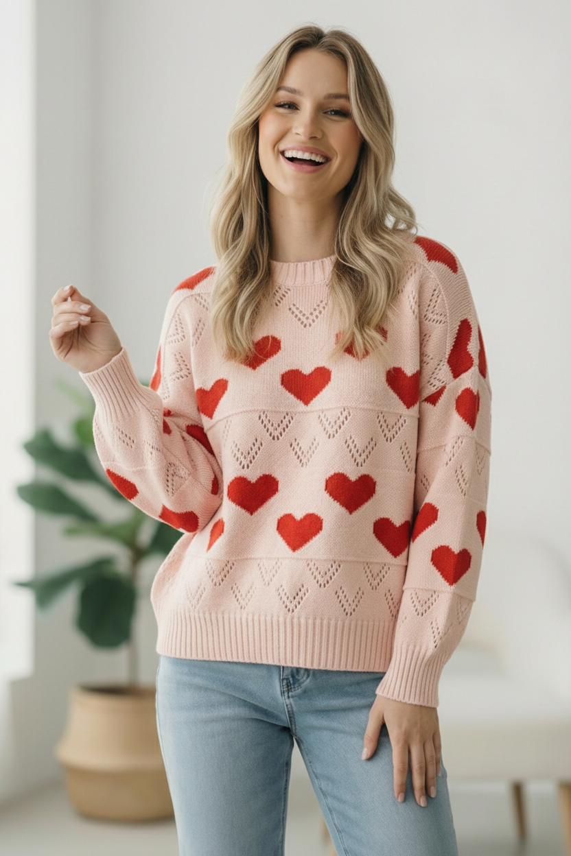 A Love Note Heart Sweater