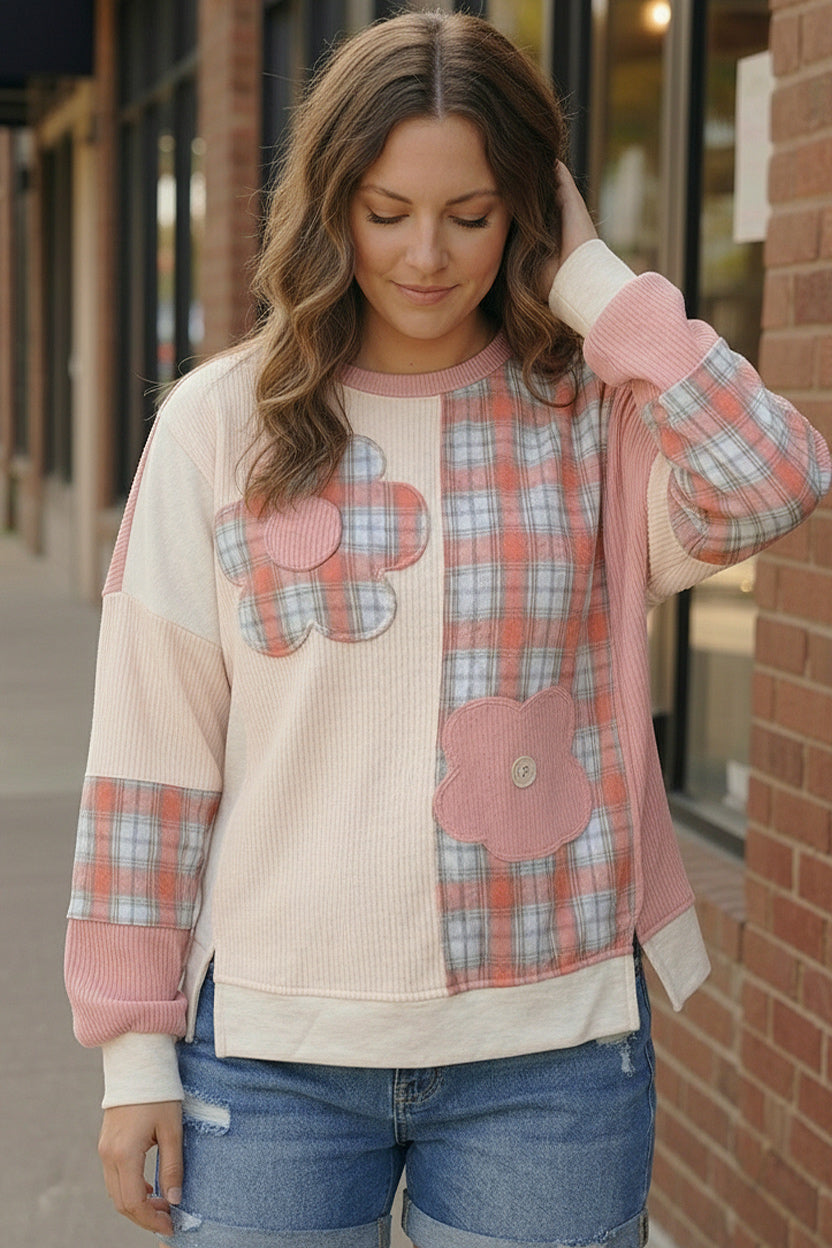Pretty Prairie Patch Dusty Rose Pullover