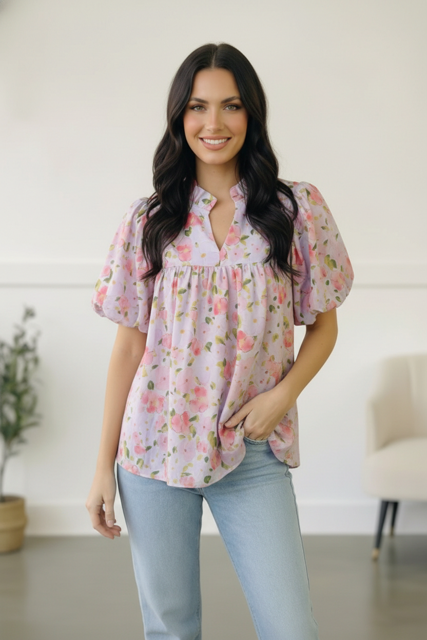 Painted Blossoms Posey Top