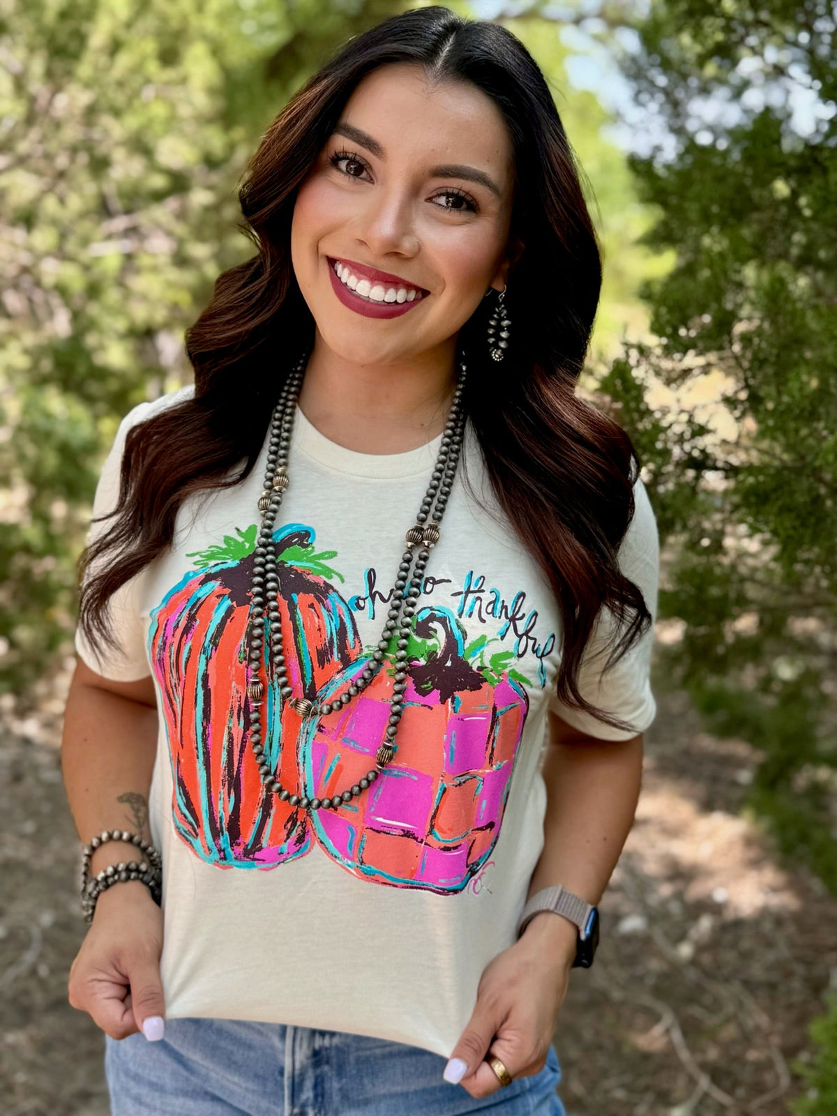 Callie Ann Stelter Oh So Thankful Pumpkins Short Sleeve Tee
