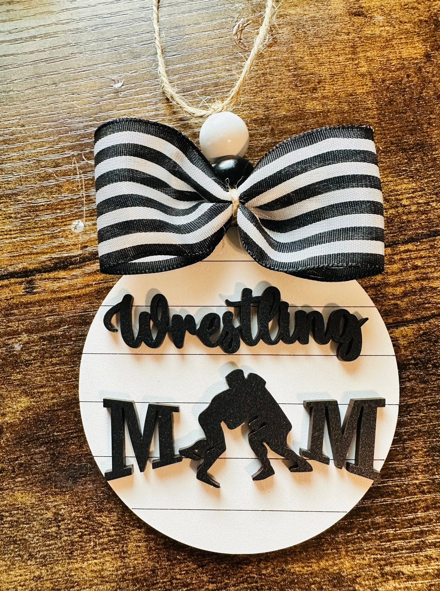 Wrestling Mom Bag Tag/Car Charm