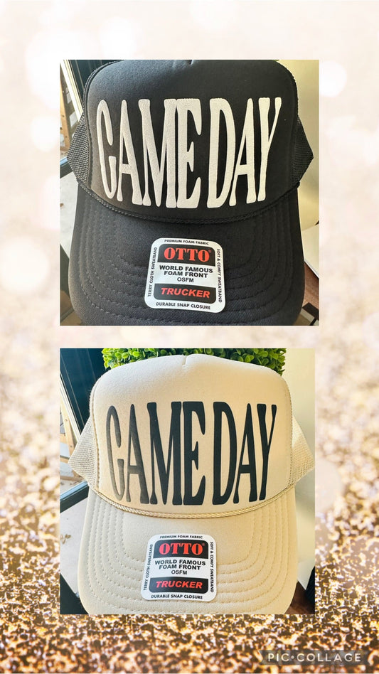 GAME DAY puff vinyl hat