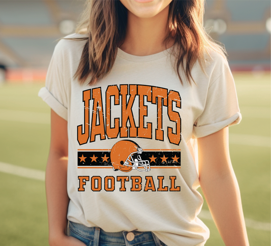 Retro School Spirit Tee- Football Graphic T-shirt