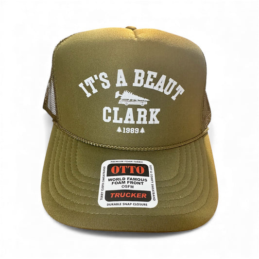 It's A Beaut Clark DTF Printed Olive Trucker Hat