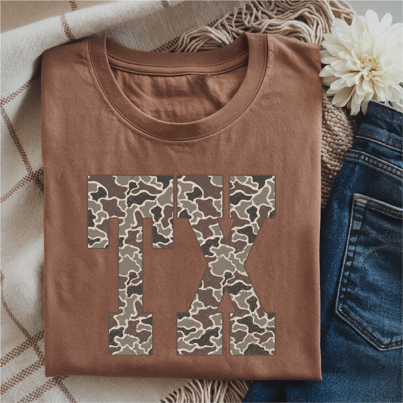 Texas Duck Camo Graphic T-Shirt