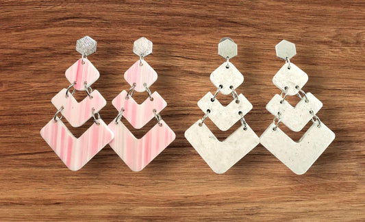 Acrylic Chevron Post Earrings - Southern Belles & Company Boutique