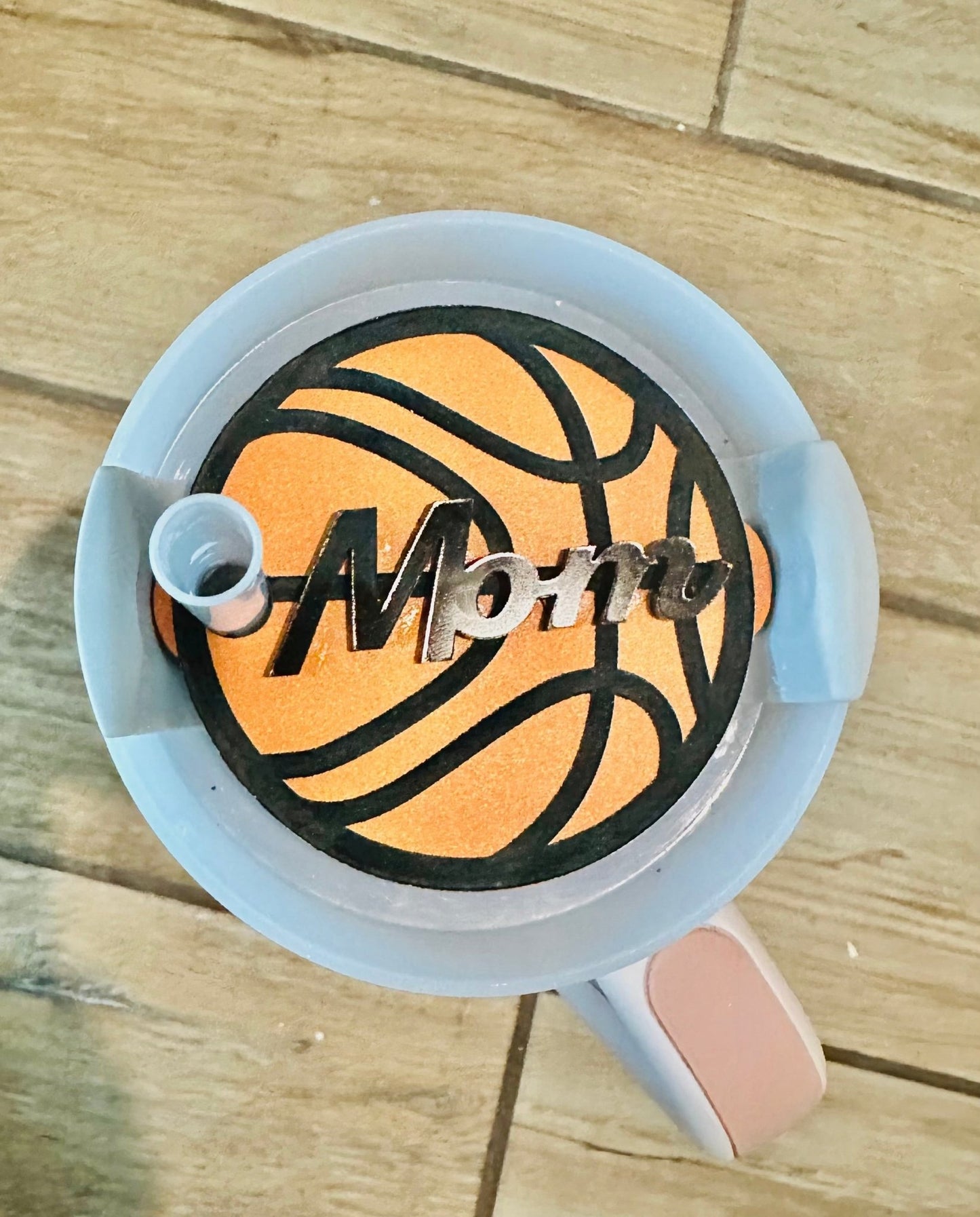 Acrylic Cup Topper - Basketball - Southern Belles & Company Boutique