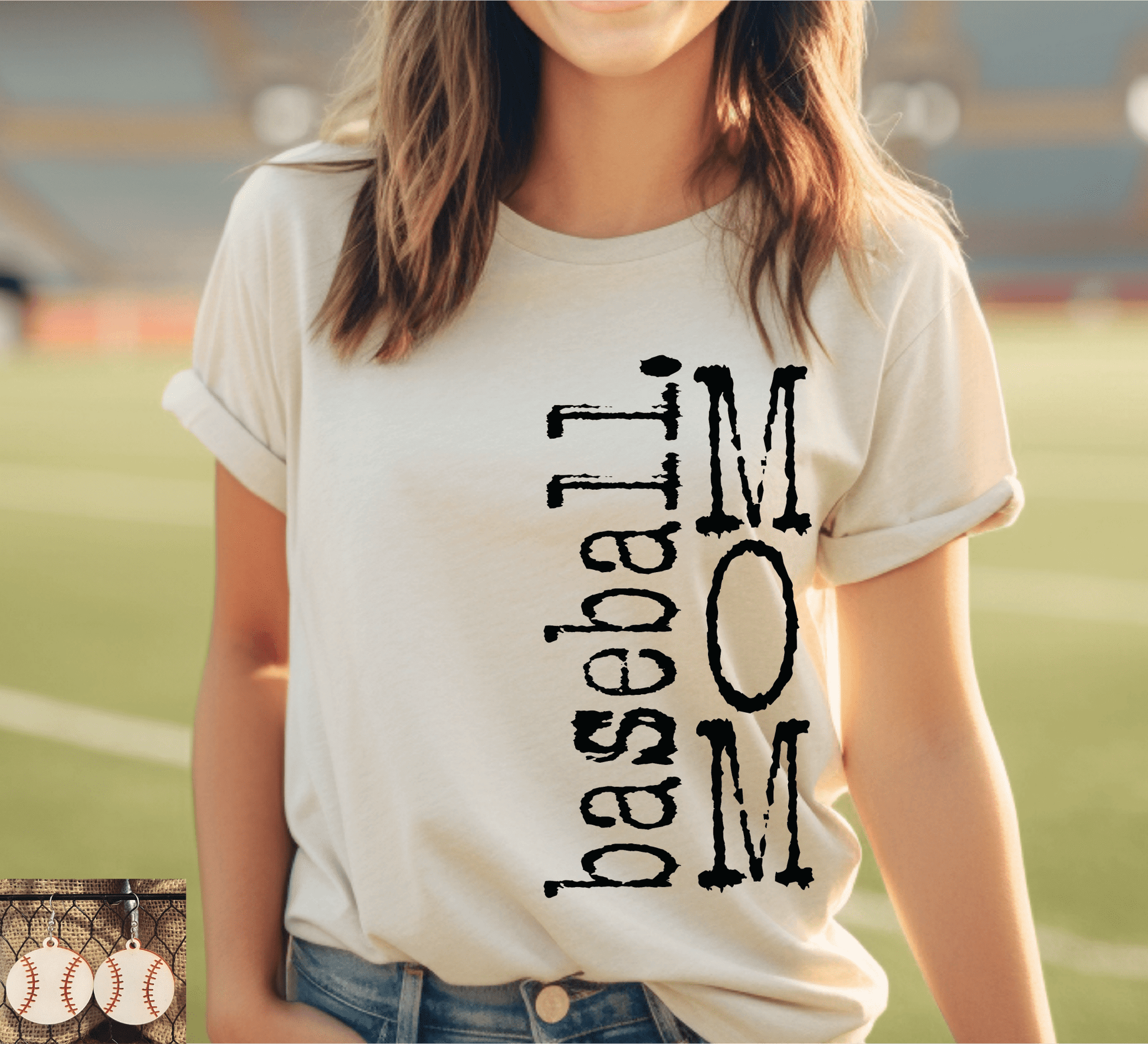 Baseball Mom Grunge - Southern Belles & Company Boutique