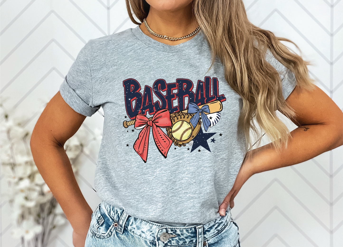 Baseball Bows Bat- Unisex Tee