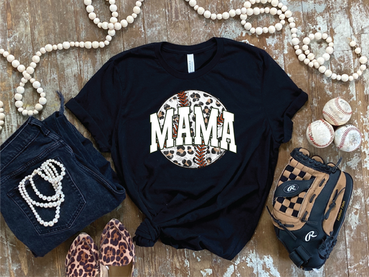 Baseball Mama Leopard Ball