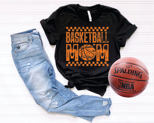 Checkered Basketball Mom