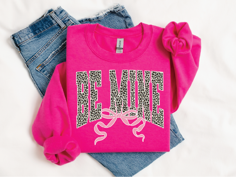 Be Mine Leopard- Unisex Graphic Sweatshirt