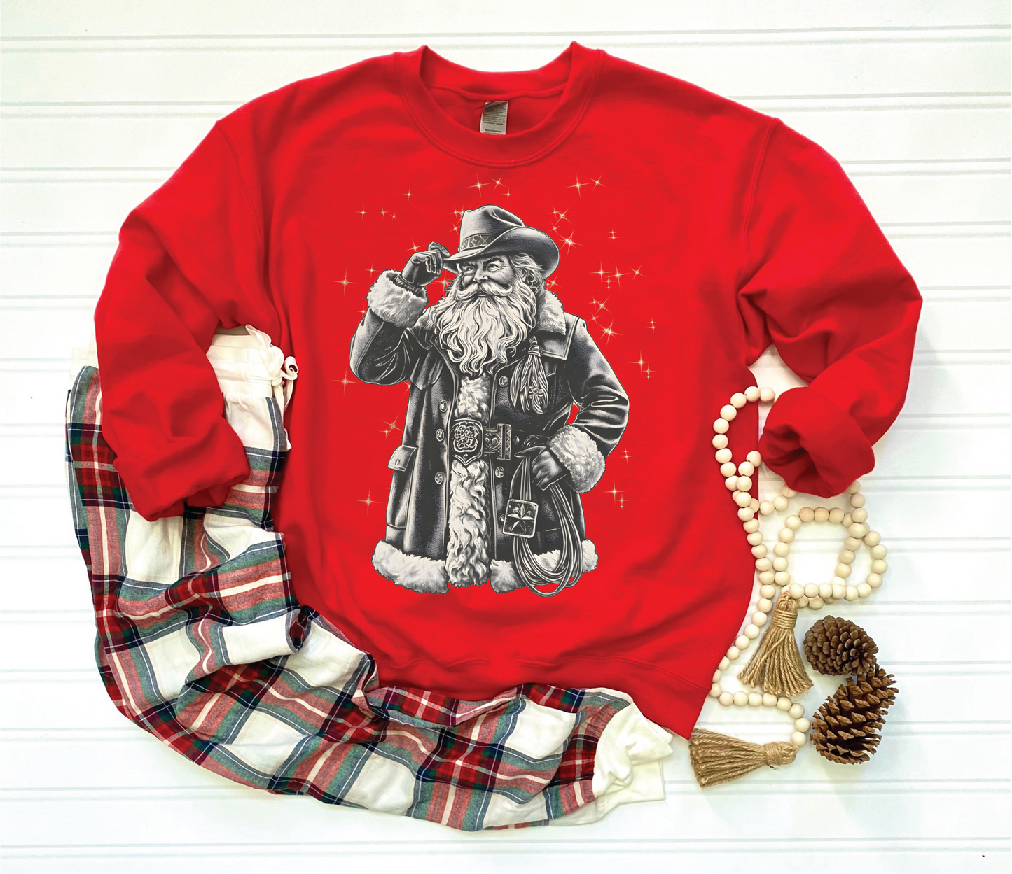 Cowboy Santa - UNISEX GRAPHIC SWEATER