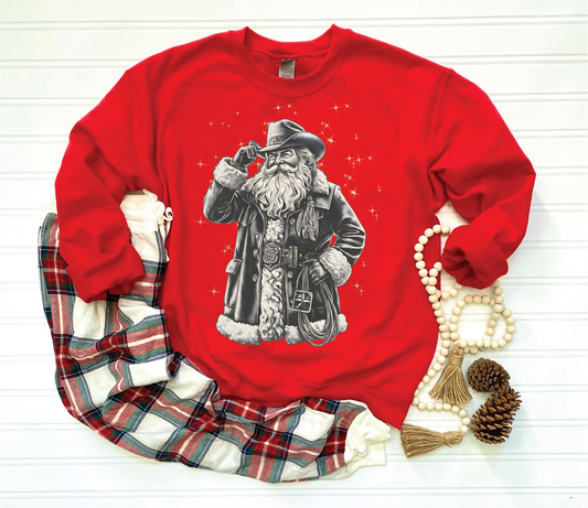 Cowboy Santa - UNISEX GRAPHIC SWEATER