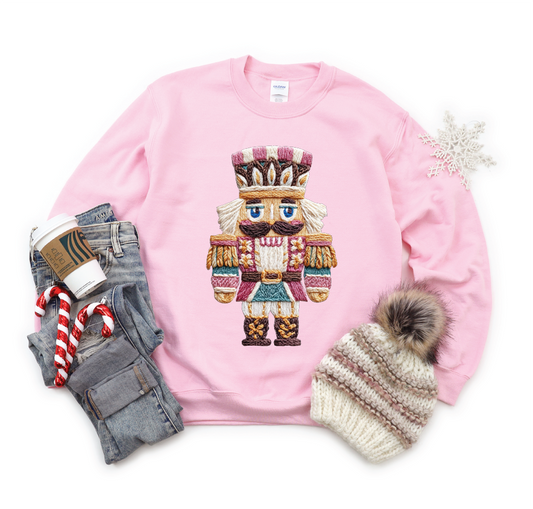 Faux Yarn Nutcracker- Graphic Sweatshirt