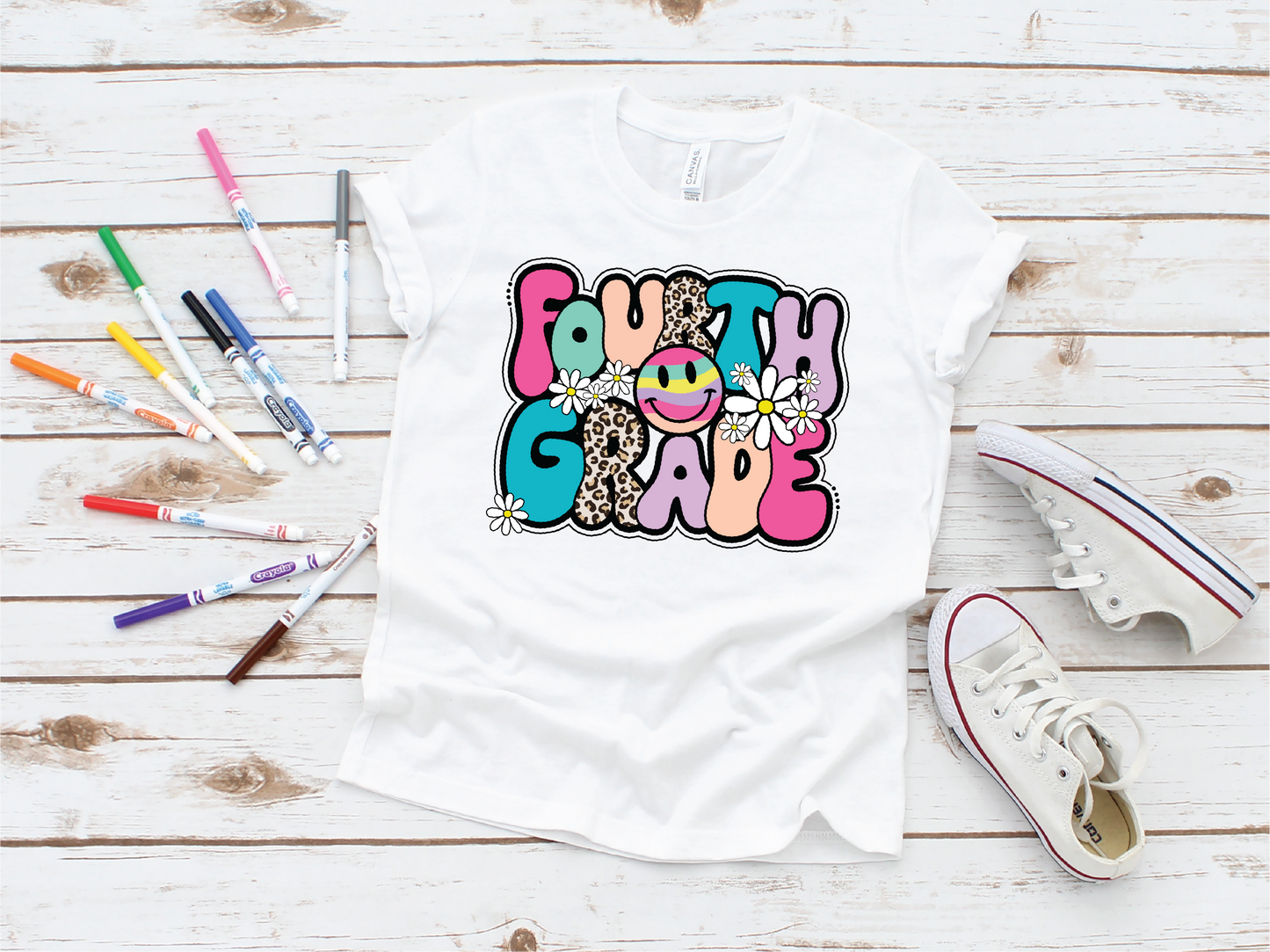 4th Grade Leopard Graphic Tee