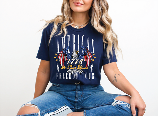 American Freedom Tour Patriotic Graphic T-Shirt