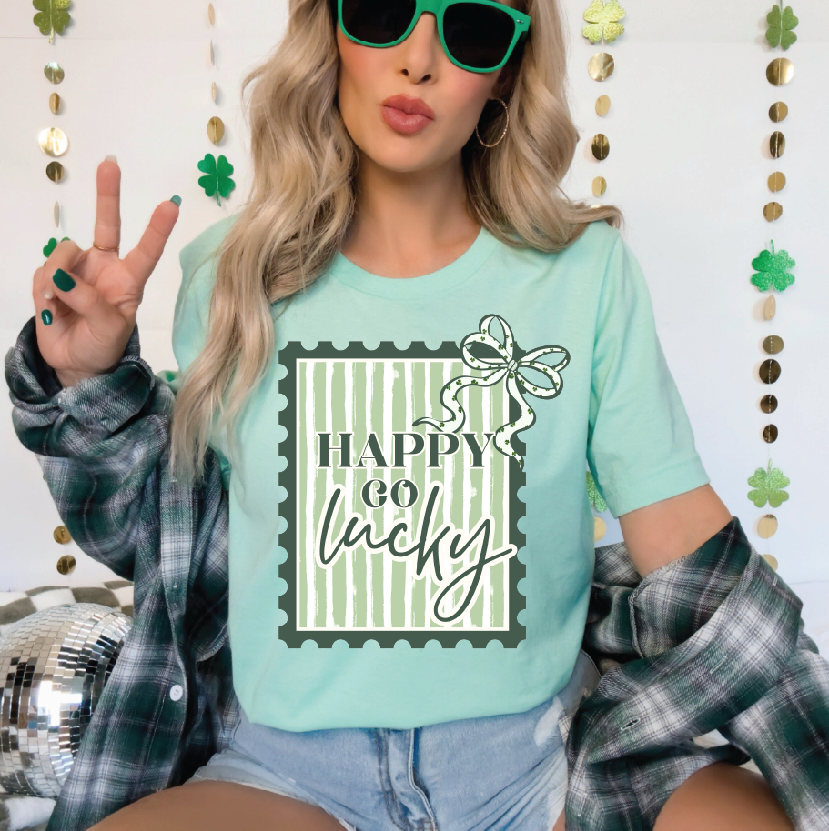 Happy Go Lucky- Graphic Tee