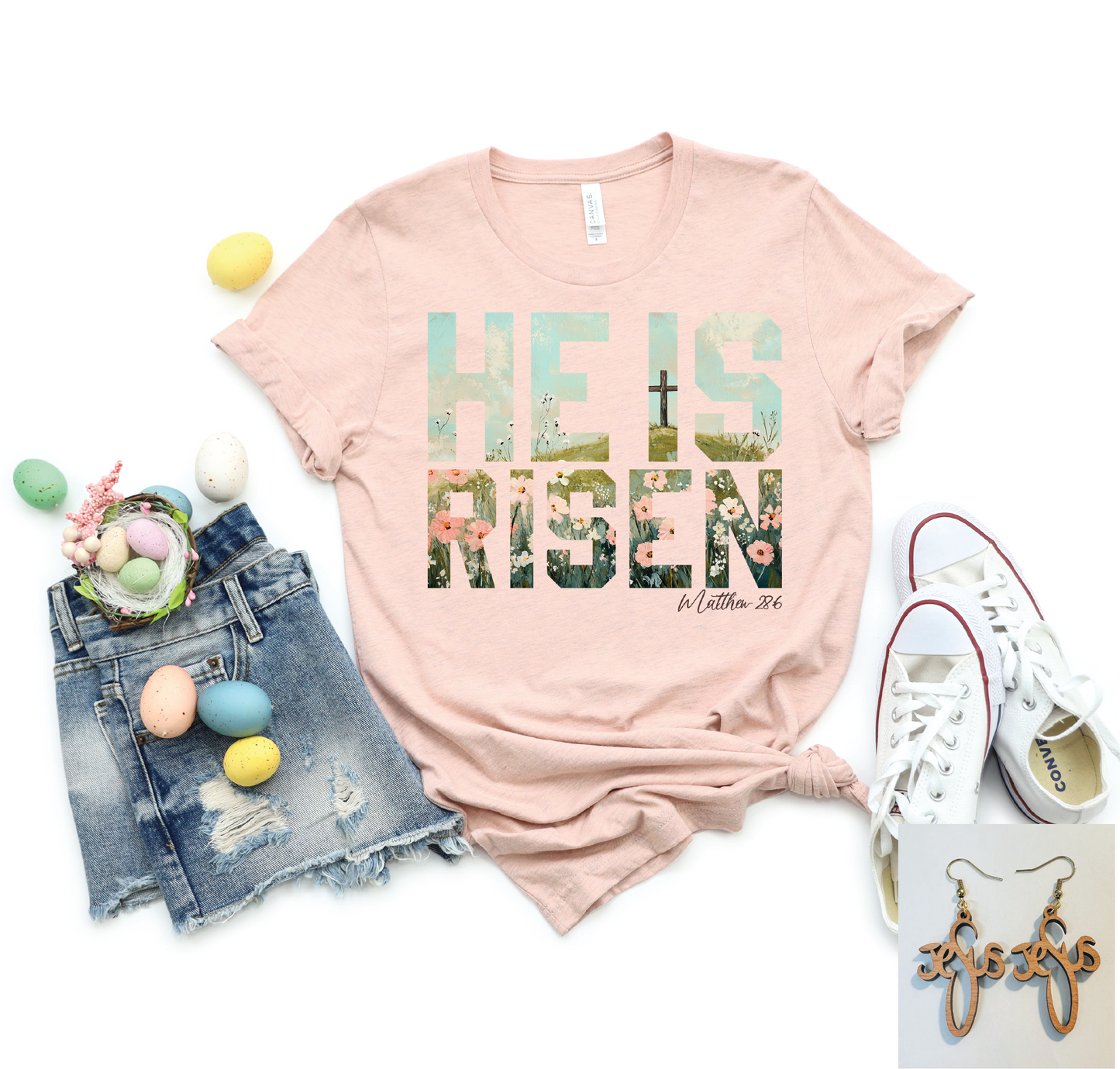 He Is Risen on Peach