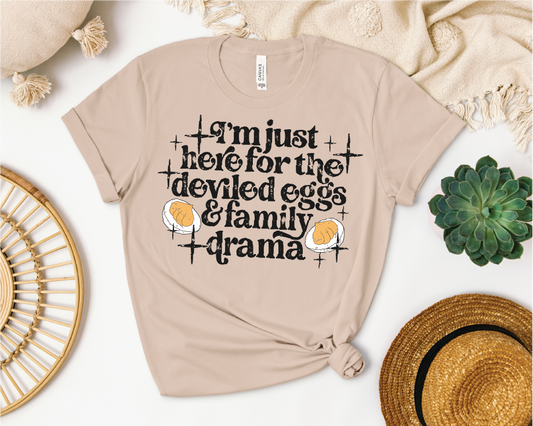 Here For The Deviled Eggs- Fall Graphic Tee