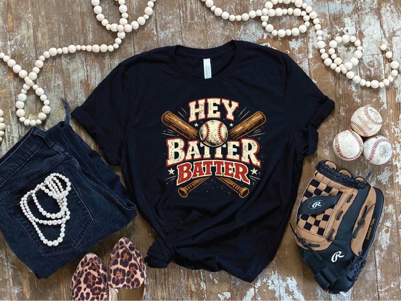 Hey Batter Batter Baseball - UNISEX Graphic TEE