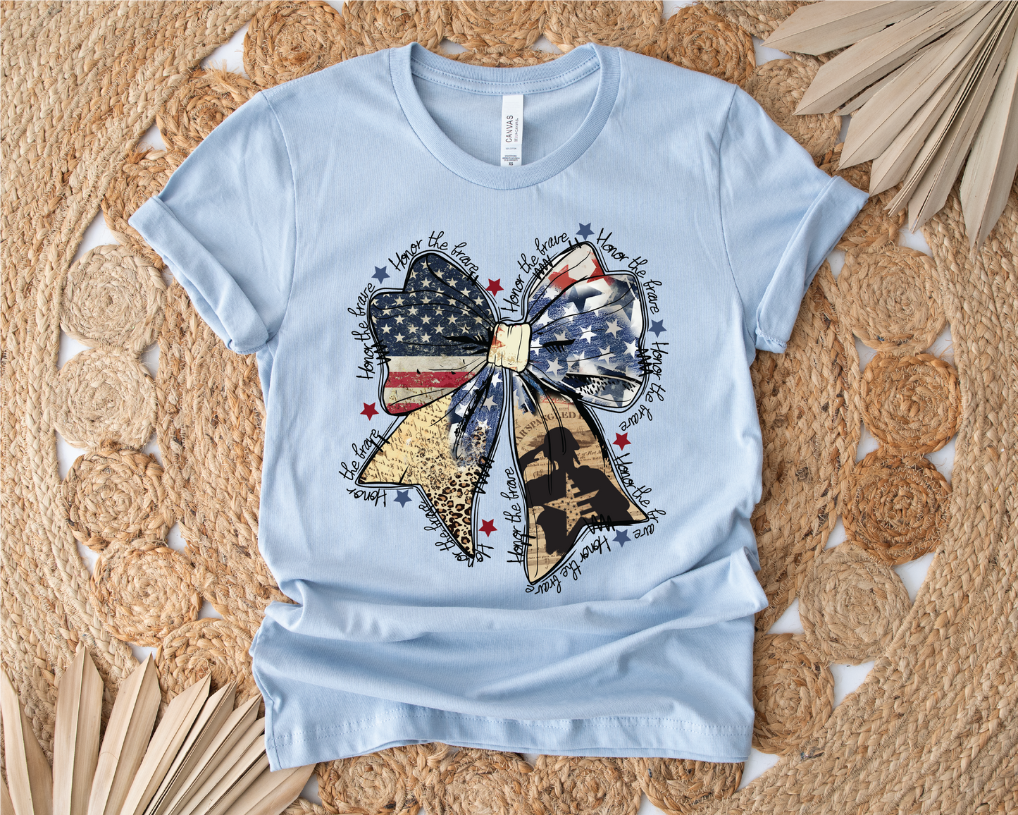 Home Of The Brave Bow Patriotic Tee