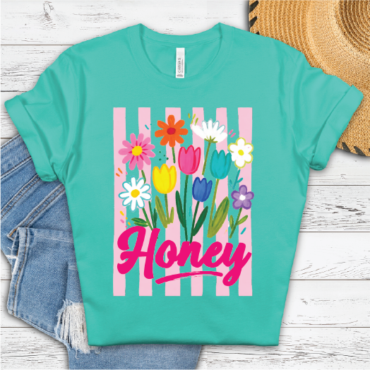 **CUSTOMIZABLE** Honey Floral -Mothers Day Unisex Graphic Tee