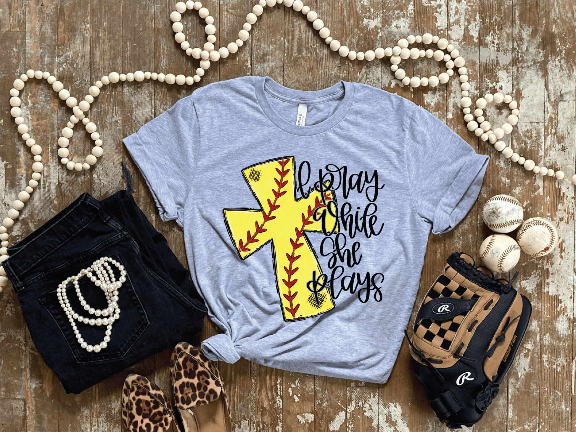 I Pray While She Plays - Southern Belles & Company Boutique