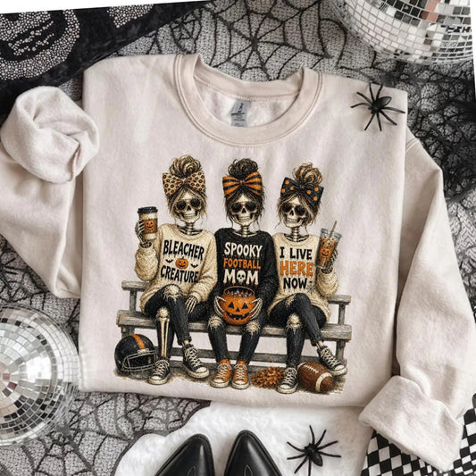 SPOOKY FOOTBALL MOM-  TEE OR SWEATSHIRT