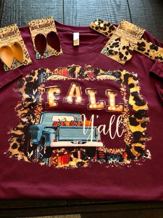 HD Custom-Fall Y'all on Gildan Maroon