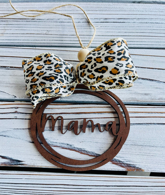 Wood Mama Bag Tag/Car Charm