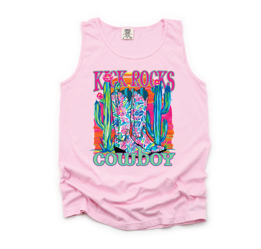 Kick Rocks Cowboy Graphic Tank Top