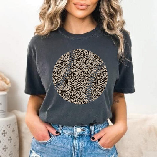 Leopard Baseball Graphic Tee