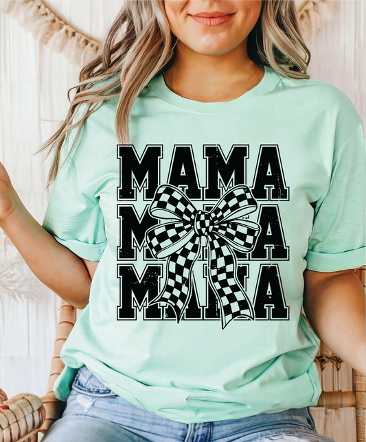 Mama Checkered Bow