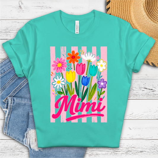 **CUSTOMIZABLE** Mimi Floral -Mothers Day Unisex Graphic Tee