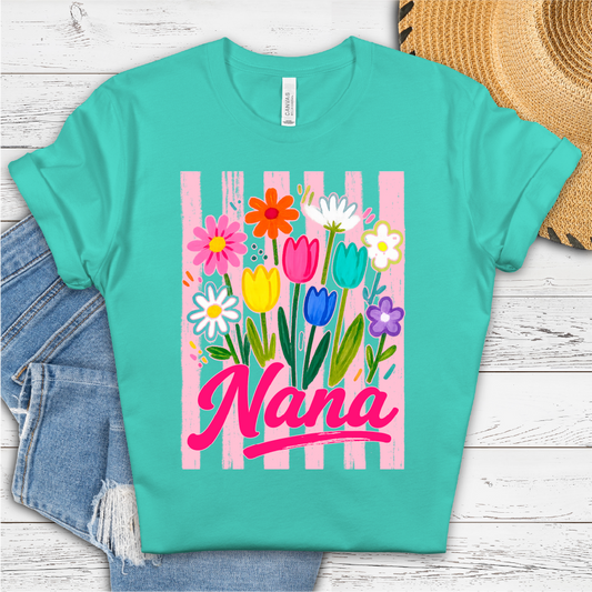 **CUSTOMIZABLE** Nana Floral -Mothers Day Unisex Graphic Tee