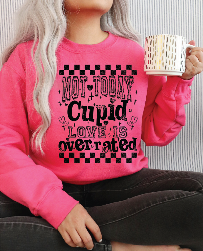 Not Today Cupid Graphic Sweatshirt