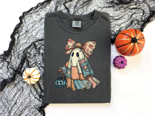 Patch Ghost- Fall Graphic T-Shirt