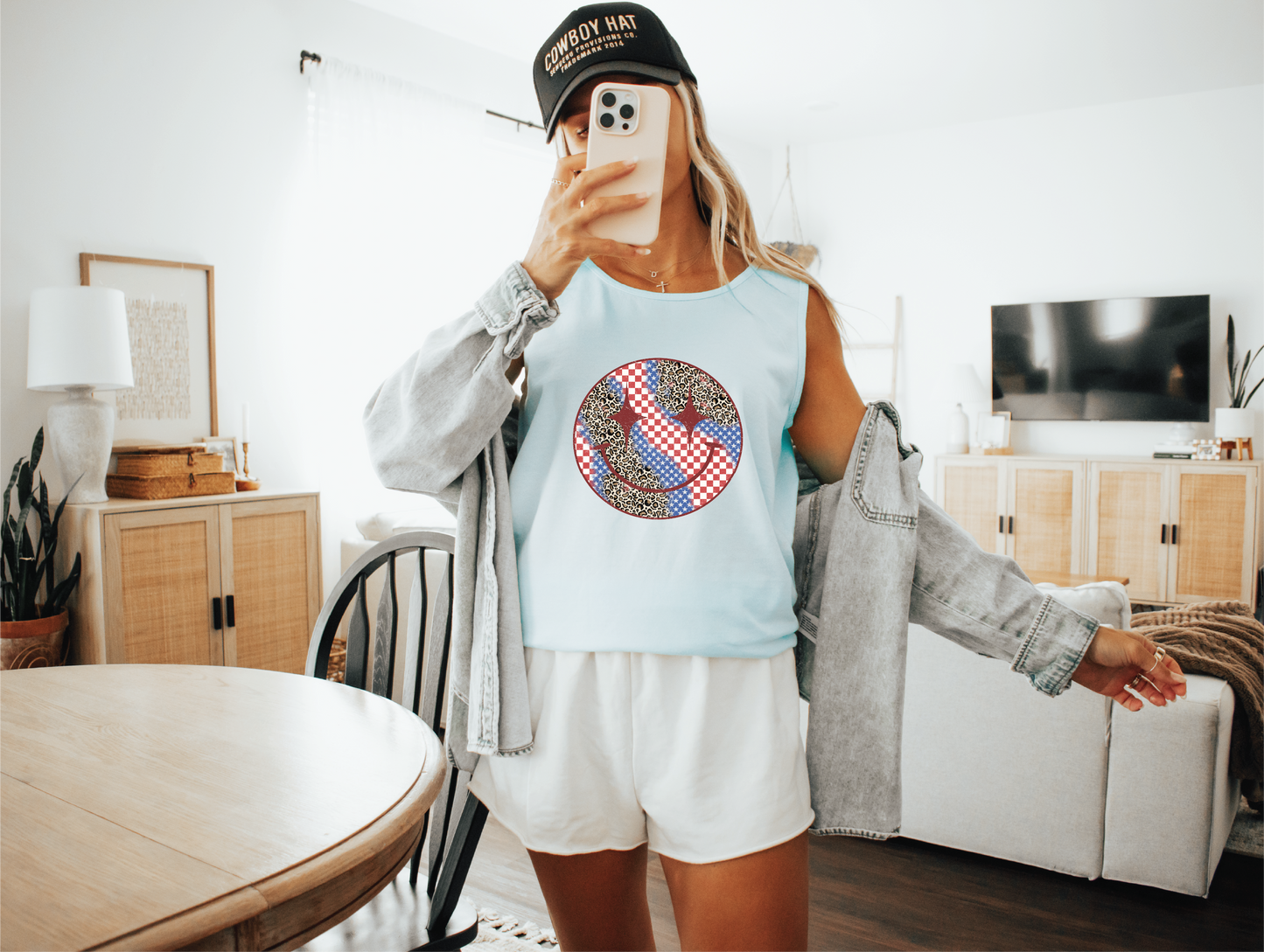 Patriotic Face - Graphic Tank Top