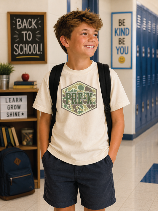 Boys Pre-K Duck Camo Back to School Graphic Tee