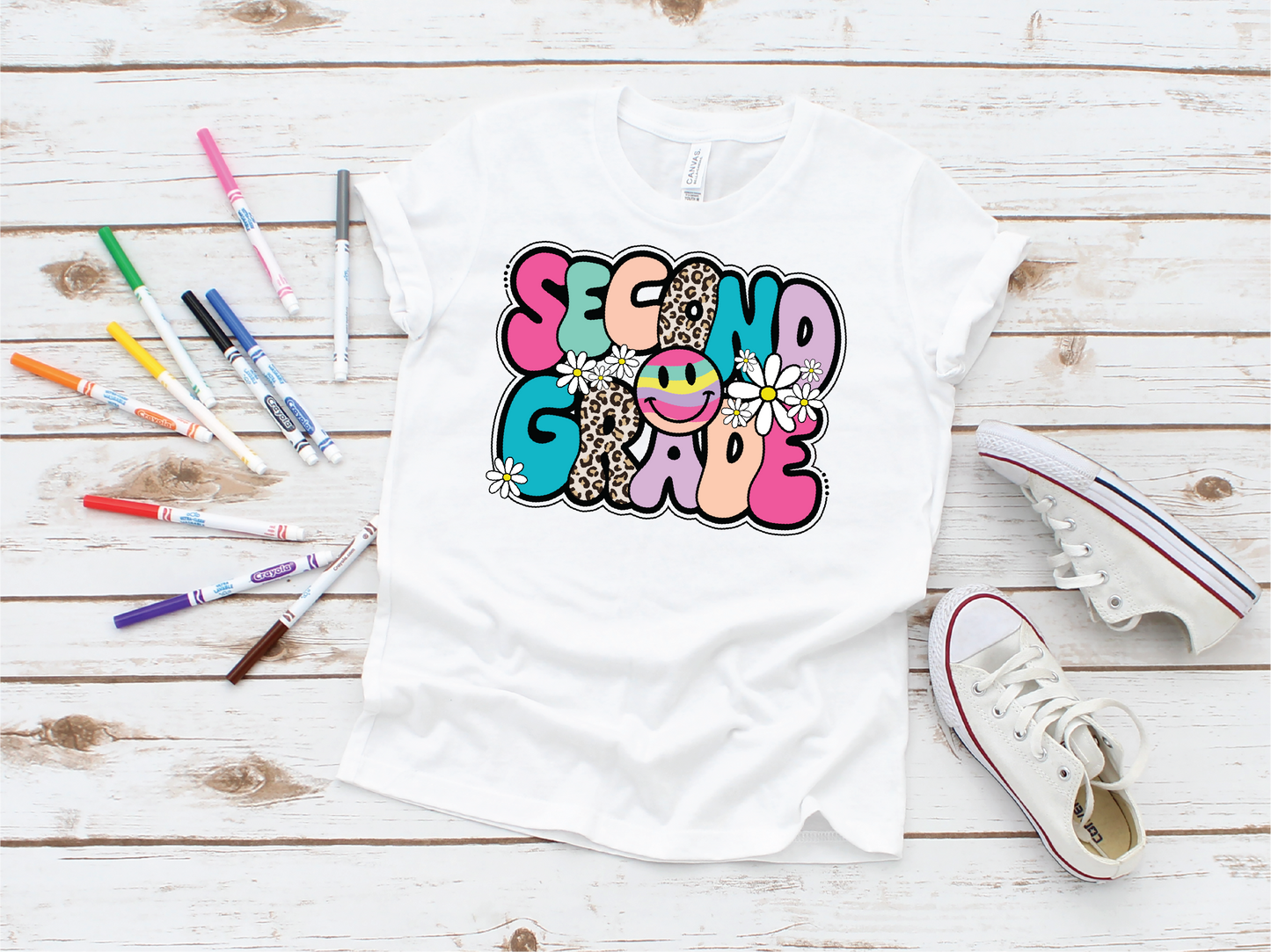 2nd Grade Leopard Graphic Tee