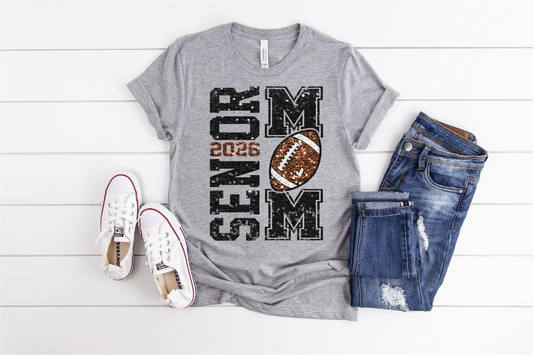 Senior Football Mama Graphic T-Shirt