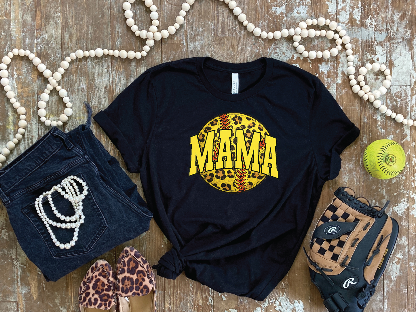 Softball Mama Leopard Ball