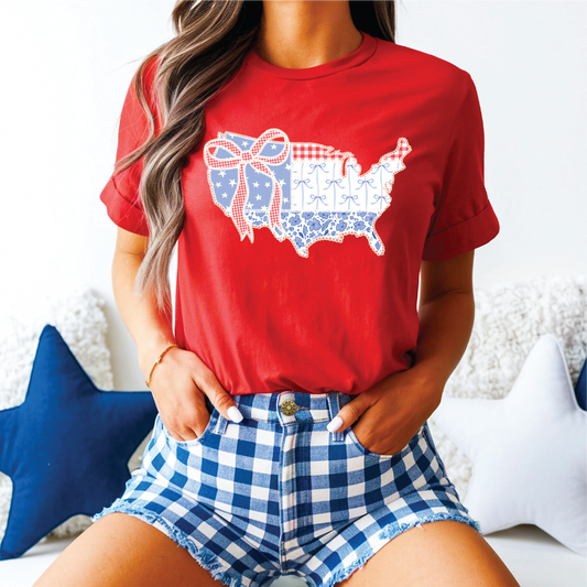 USA BOW GRAPHIC TEE