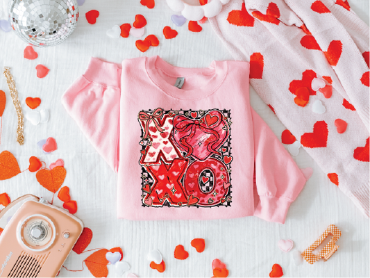 XOXO Square  Valentines Day - Unisex Graphic Sweatshirt
